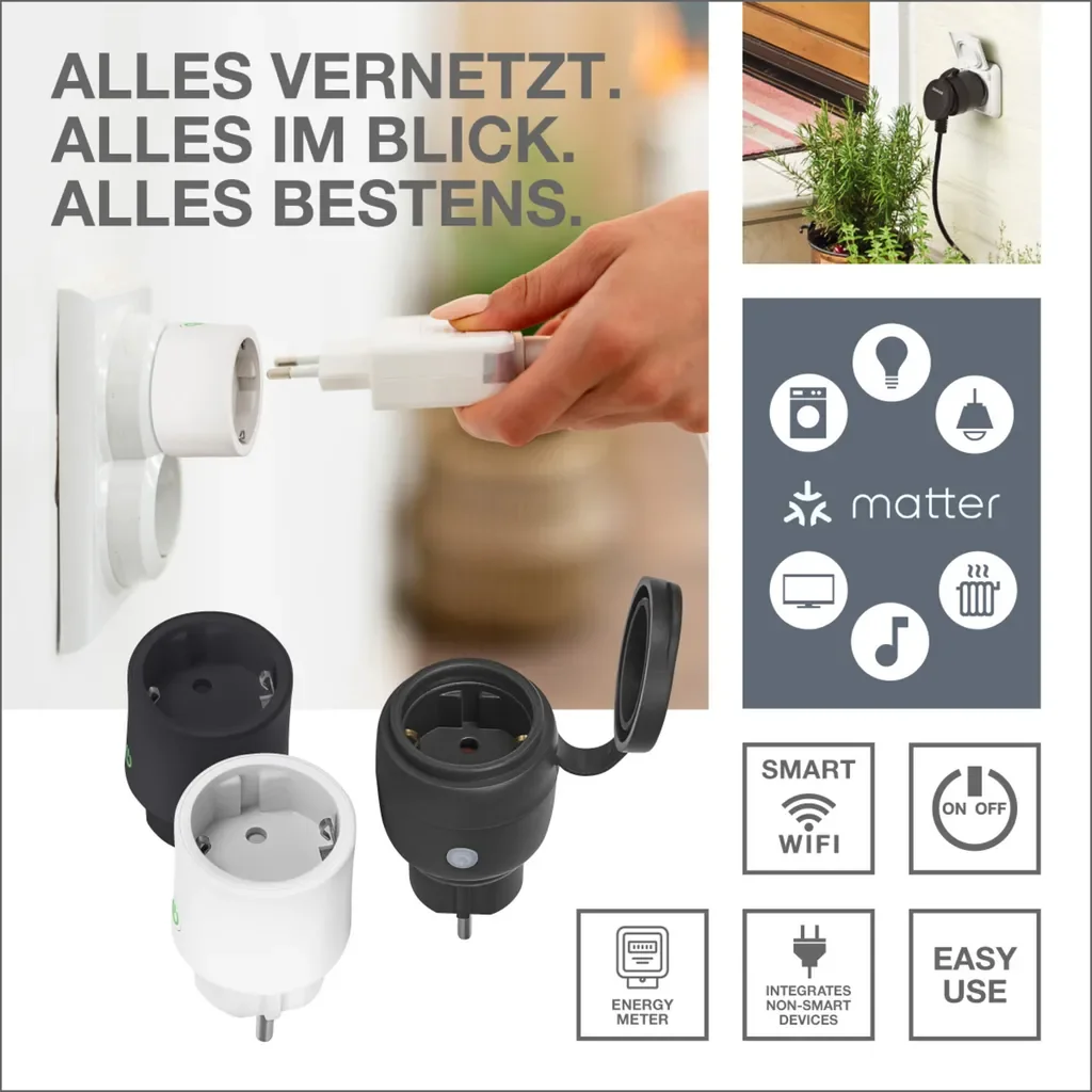 LEDVANCE SMART+ WiFi Matter Plug EU Smart Steckdose 2300 W