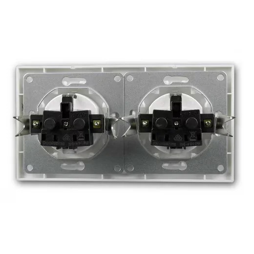 MCPOWER FLAIR Unterputz Doppelsteckdose weiß 250V 16A Schraub