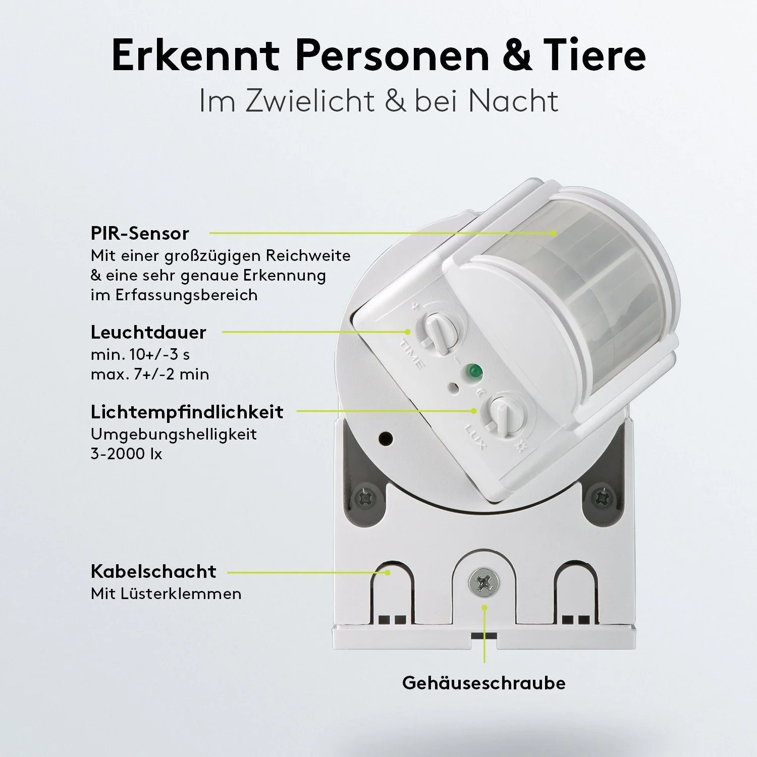 GOOBAY Bewegungsmelder Außen PIR 180 Grad Infrarot Sensor