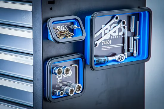 BGS technic Magnet-Haftschalen Set 3-tlg. faltbar Silikon