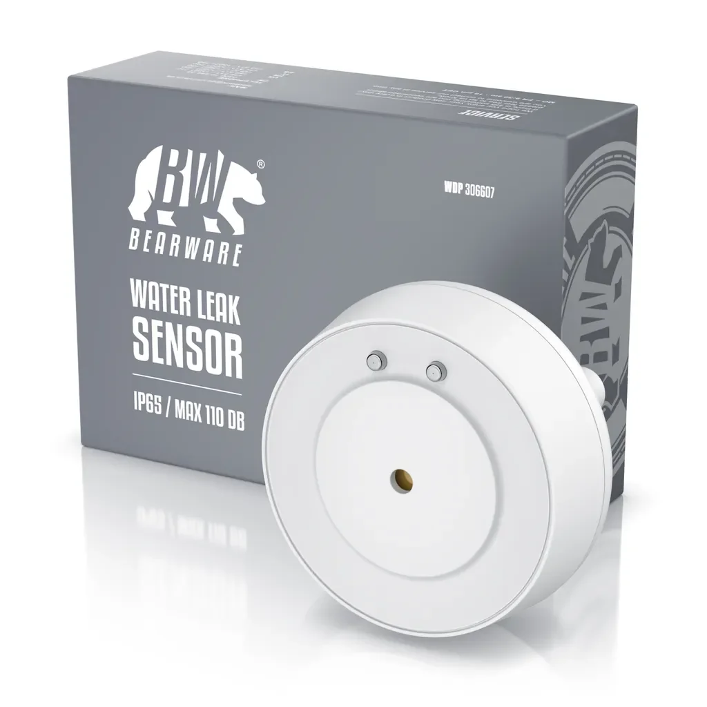 BEARWARE Wassermelder IP66 mit 110 dB Alarm, batteriebetrieben