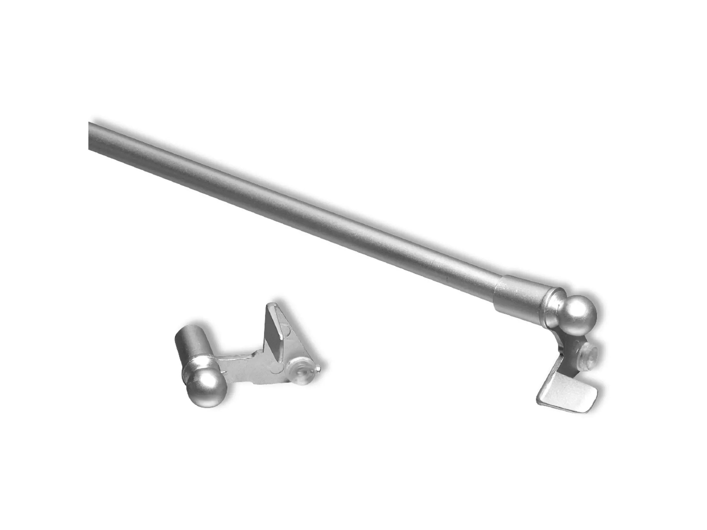 Bestlivings Klemmstange 80-100 cm Silber Gardinenstange ohne Bohren