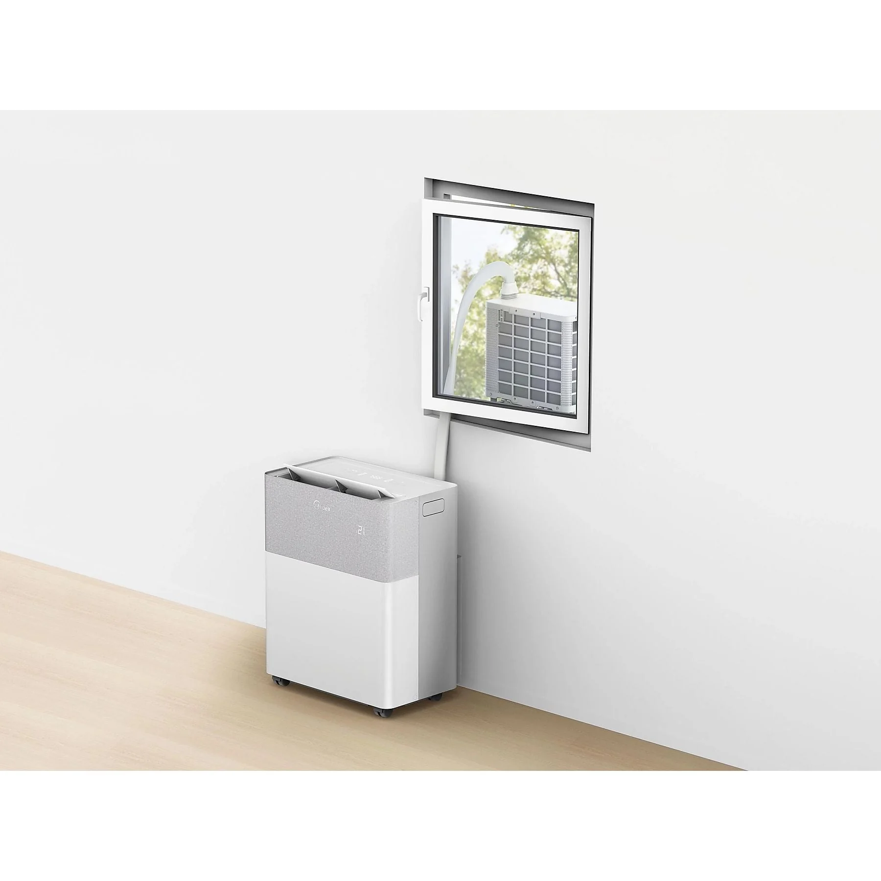 MIDEA PortaSplit mobiles Split-Klimagerät 42 m² A++ Weiß Grau