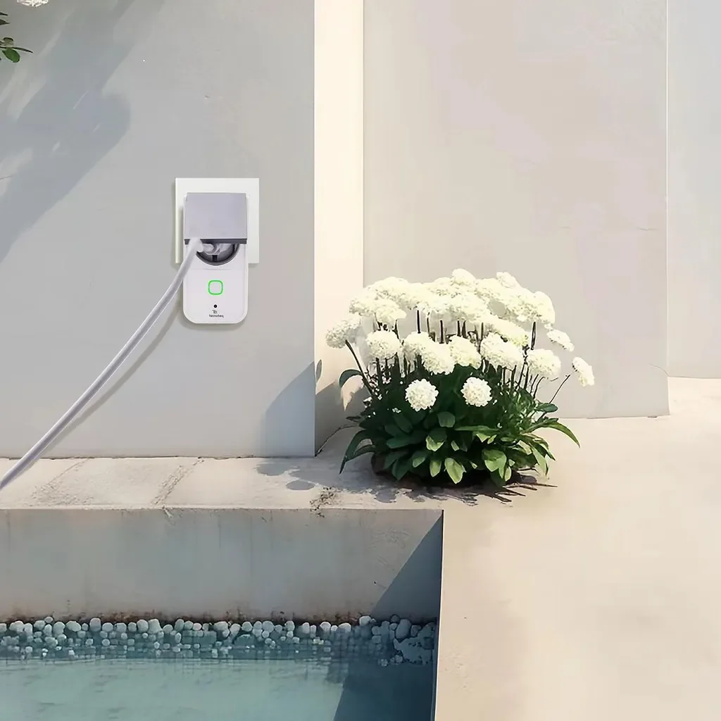 CASATIVO 2er Set WLAN Außensteckdosen IP44 Stromzähler Alexa Google