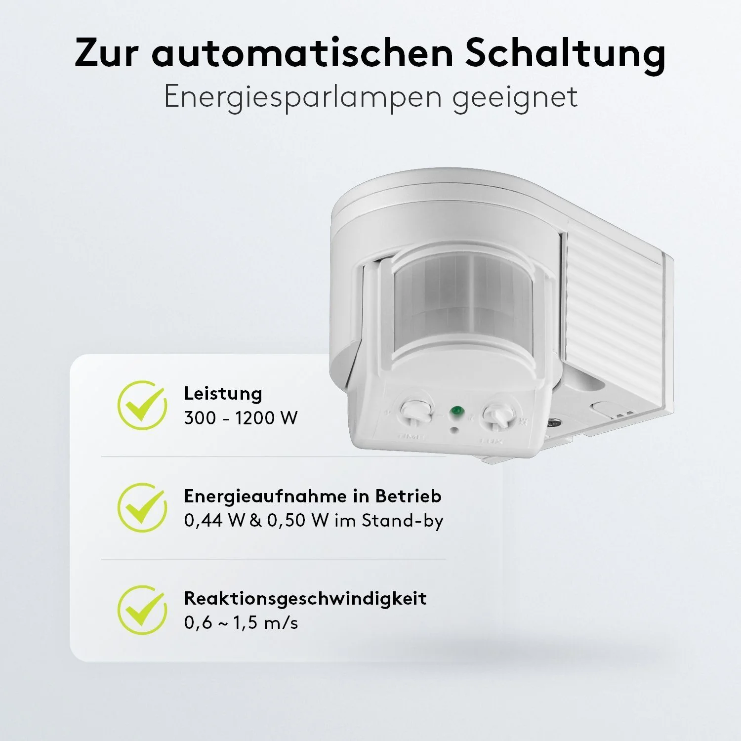 GOOBAY Bewegungsmelder Außen PIR 180 Grad Infrarot Sensor