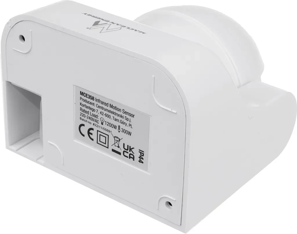 MACLEAN PIR-Bewegungsmelder Dämmerungssensor IP44 weiß MCE358 W