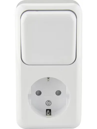 UNITEC Aufputz Schalterkombination weiß Serie Standard
