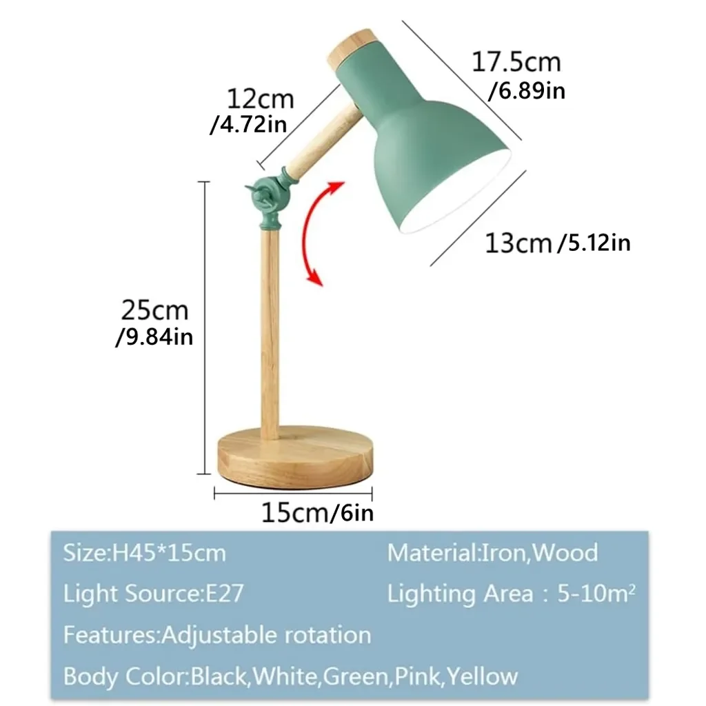 bedee Schreibtischlampe Vintage verstellbar Tischleuchte Leselampe