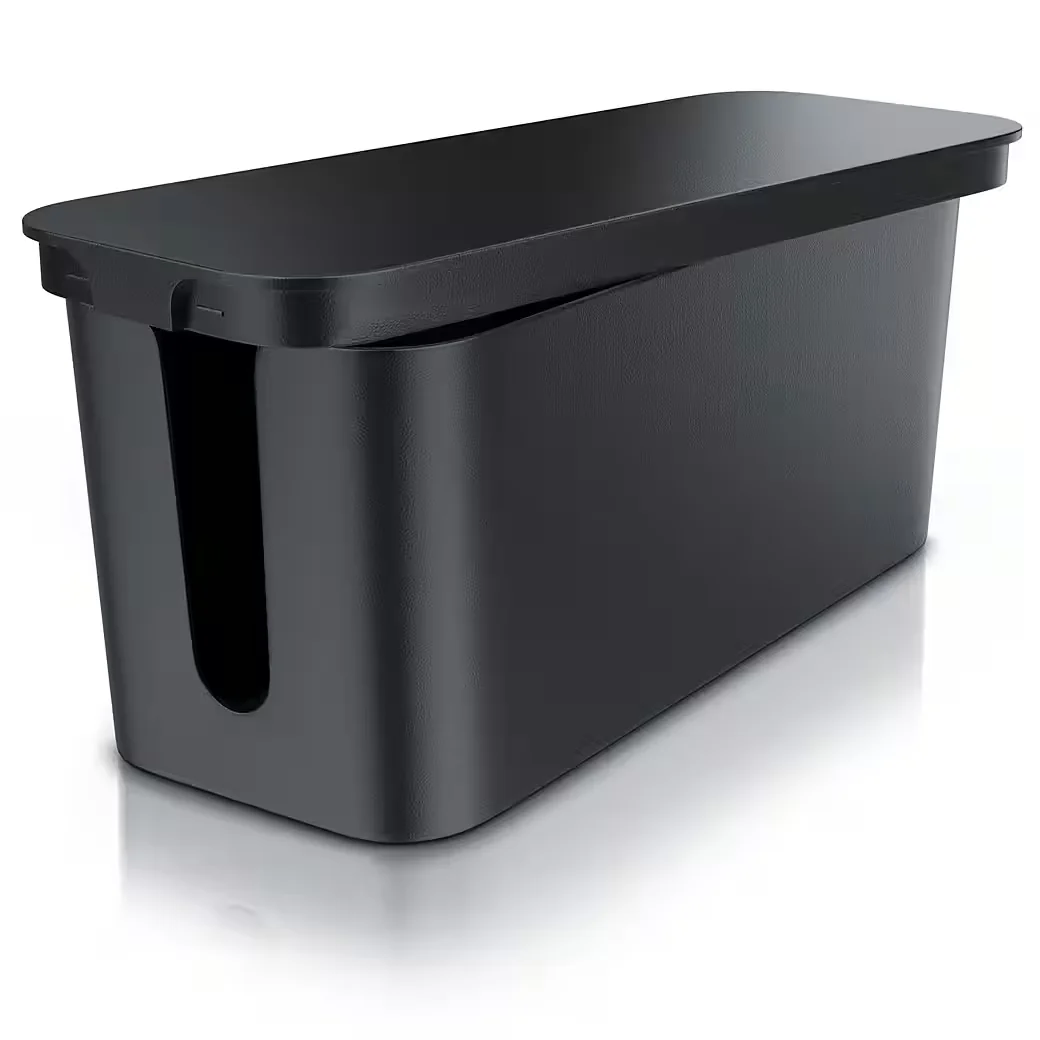 BEARWARE Kabelbox mit Gummifüßen Kabelmanagement Kabelordner Ladebox