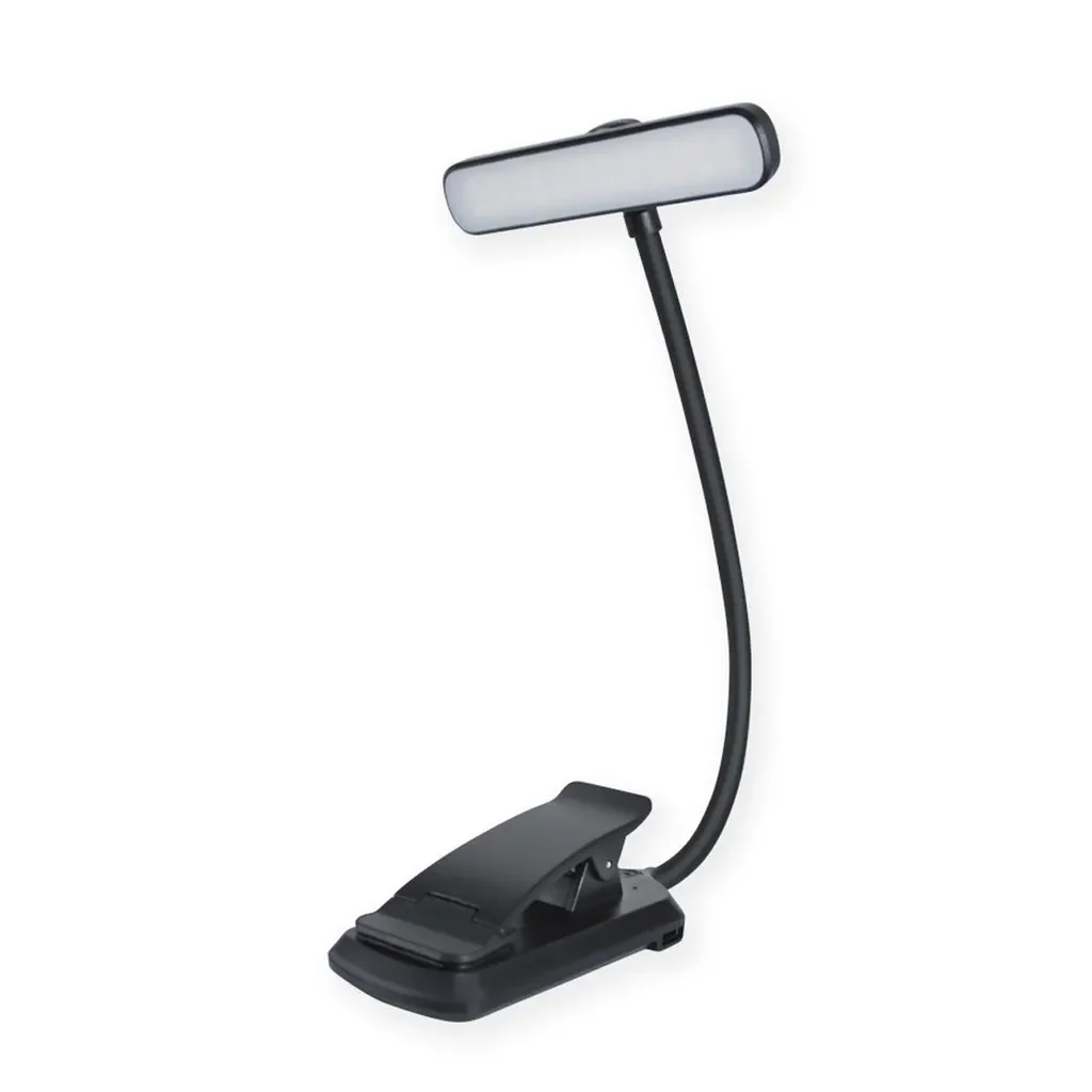 Dopwii LED Klemm Leselampe USB Akku 3 Farben 5 Helligkeiten 1000mAh