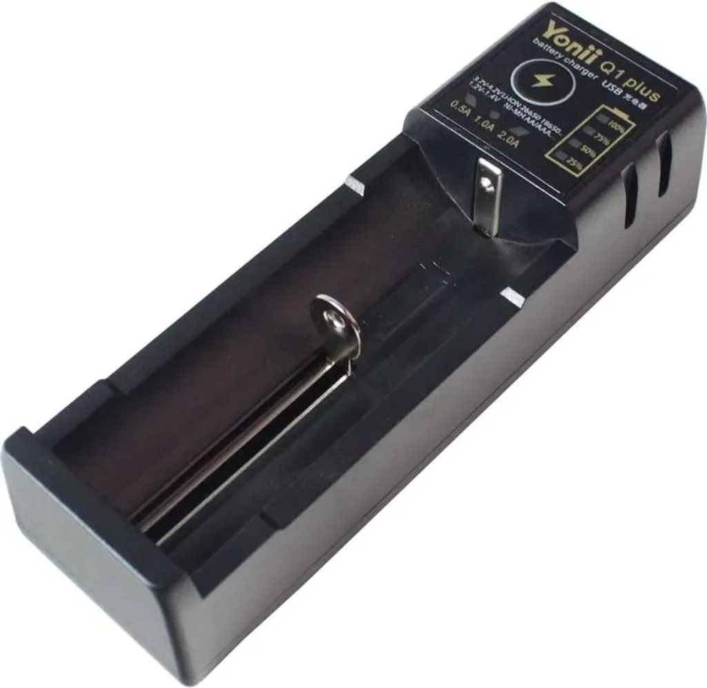 Professor Optiken Ladegerät Li Ion NiMH NiCd 1fach Powerbank 18650