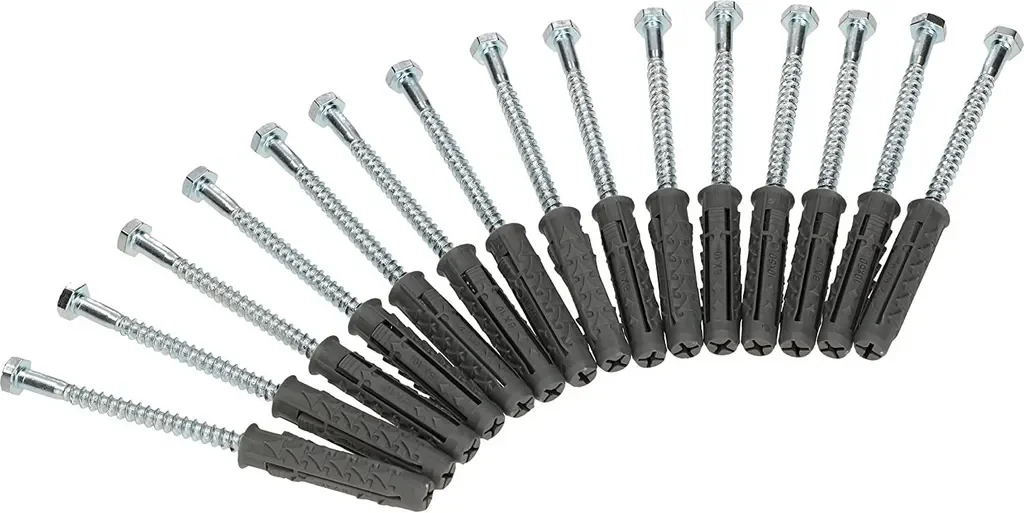 KOTARBAU Universaldübel 10x80 mm mit Sechskantschraube 15 Stk