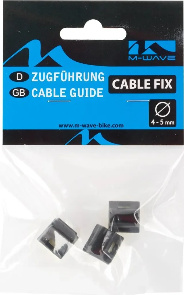 M-WAVE Fix Fahrrad Kabelführung 3er Set schwarz One Size