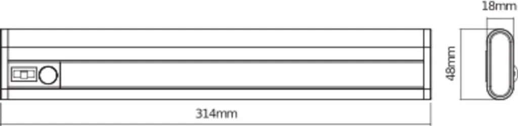 LEDVANCE LED Schrank Unterbauleuchte batteriebetrieben 2.9 W 4000 K