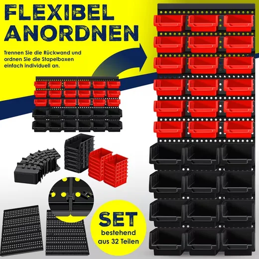 MASKO Stapelbox Aufbewahrungsbox stapelbar