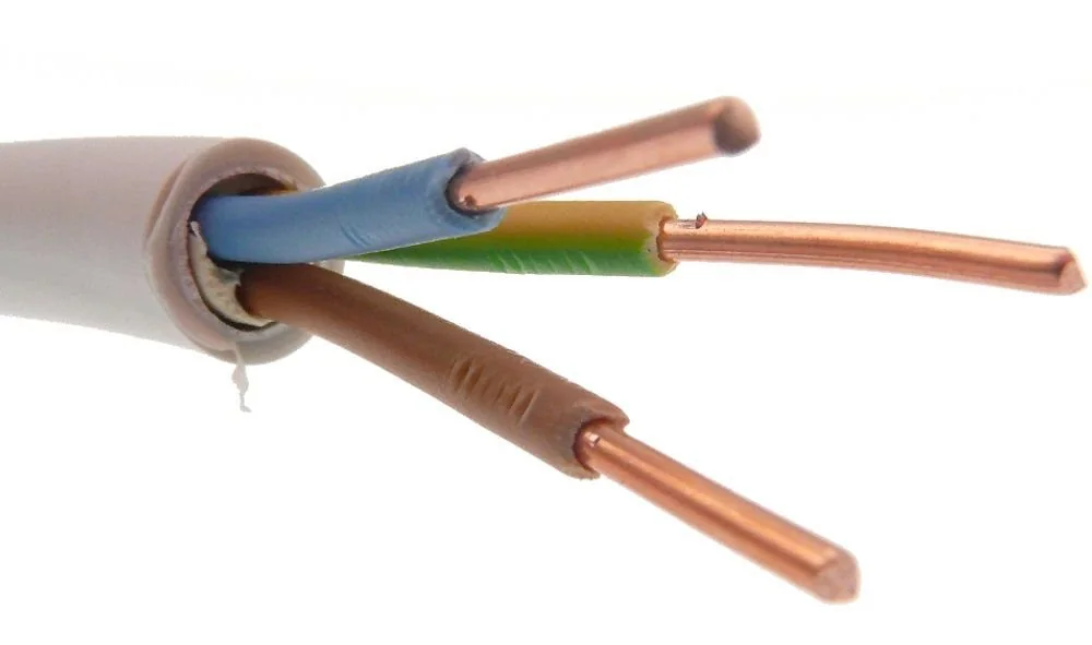 MAXGO NYM-J 3G1,5 Mantelleitung 3x1,5 PVC grau 5 m Elektrokabel