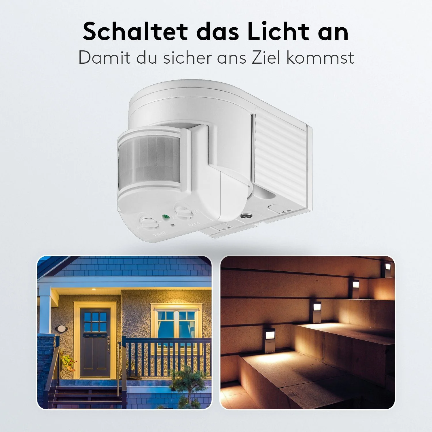 GOOBAY Bewegungsmelder Außen PIR 180 Grad Infrarot Sensor