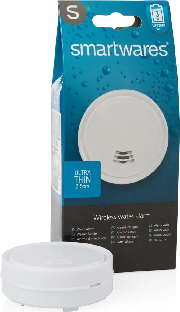 SMARTWARES Wassermelder Wasserwächter flach 3 Jahre Batterie FWA-18210