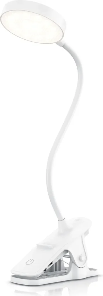 BEARWARE Brandson LED Klemmleuchte dimmbar Akku 3 Lichtfarben USB-C