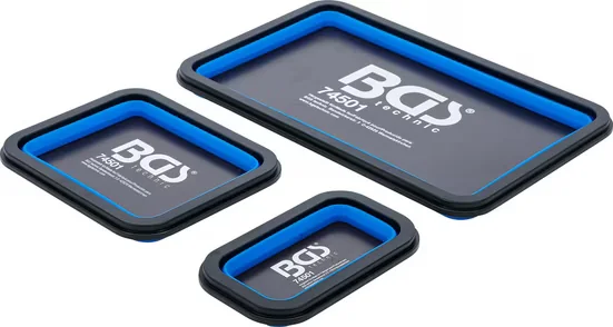 BGS technic Magnet-Haftschalen Set 3-tlg. faltbar Silikon