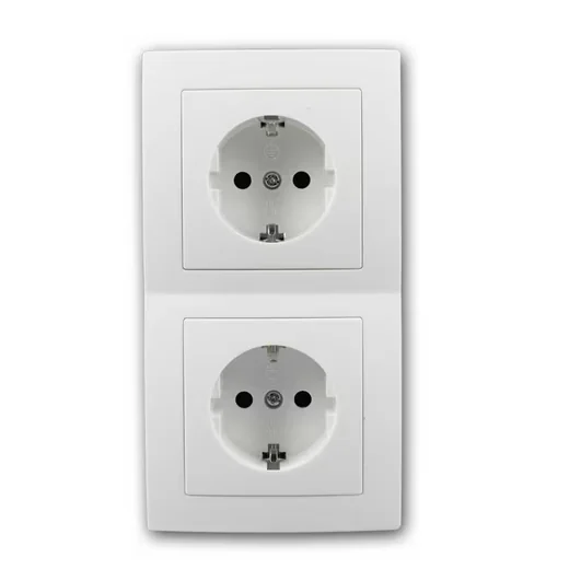MCPOWER FLAIR Unterputz Doppelsteckdose weiß 250V 16A Schraub