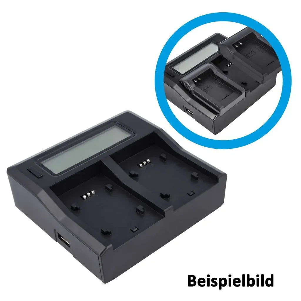 Akku-King Dual Akku-Ladegerät für Kodak K5001 USB LCD Kfz Schnellladen